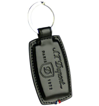 S.T. Dupont حلقة مفاتيح جلد أسود 3053
