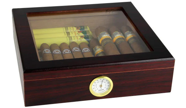 BigSmoke Humidor brown with glas lid