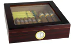 BigSmoke Humidor brown with glas lid