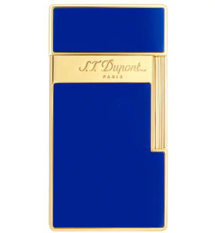 S.T. Dupont Biggy Запалка Син лак Златиста 025005