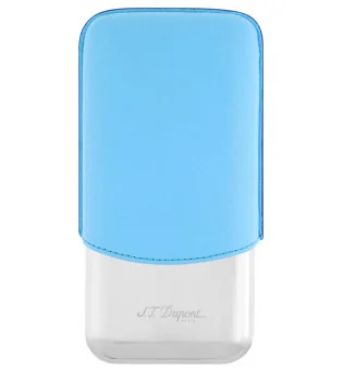 S.T. Dupont Калъф за 3 пури тюркоаз хром 183364