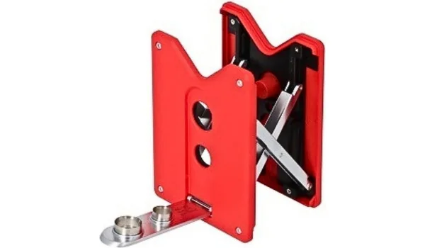 Caseti cigar punch with stand red