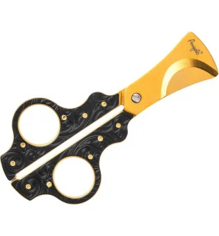 Angelo cigar scissors high end metal black and gold
