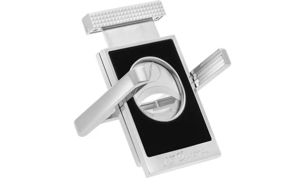 S.T. Dupont Double Blade Cutter with Cigar Stand Black & Chrome