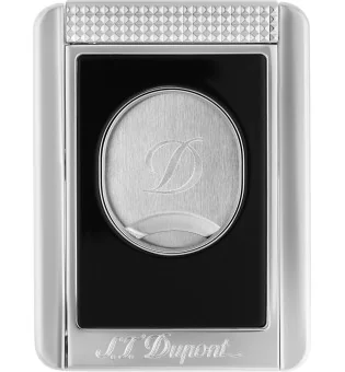 시가 스탠드가 있는 S.T. 듀퐁 더블 블레이드 커터 블랙 & 크롬