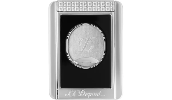 S.T. Dupont Double Blade Cutter with Cigar Stand Black & Chrome