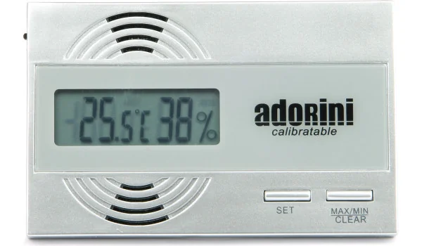 adorini Digital Hygrometer & Thermometer Silver with Swiss Sensirion Sensor