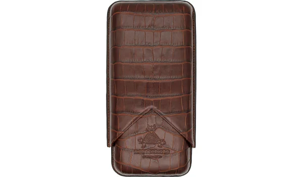 Montecristo Cigar Case Leather brown 3 pcs.