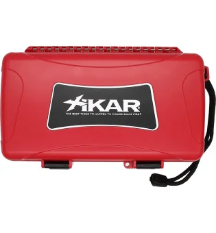 صندوق تخزين السيجار Xikar Travel Humidor أحمر اللون يتسع لـ 10 سيجارات