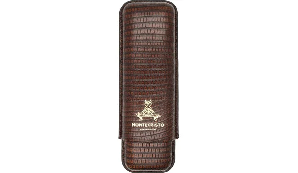 Montecristo Cigar Case Leather brown 2 cigars
