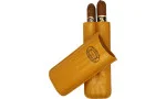 Partagas Cigar Case Leather mustard 2 cigars photo 2