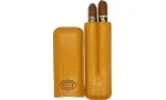 Partagas Cigar Case Leather mustard 2 cigars photo 3