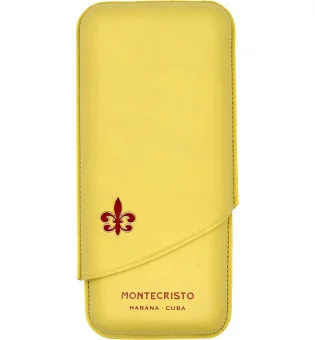 Montecristo Cigar Case yellow for 3 cigars