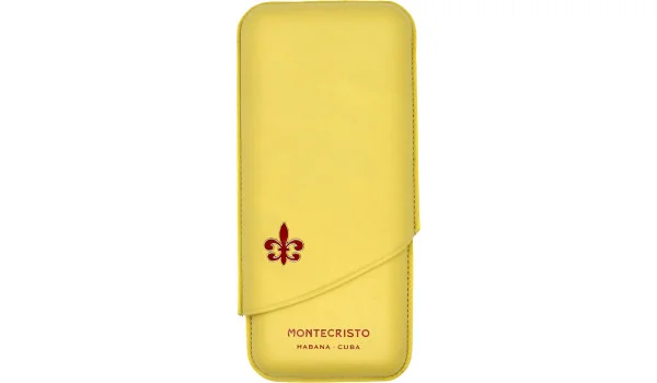 Montecristo Cigar Case yellow for 3 cigars