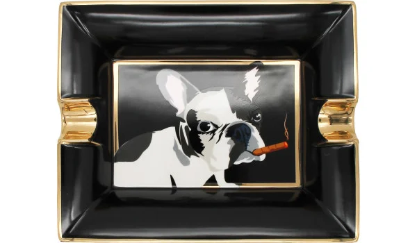 Siglo Ashtray Dog Black