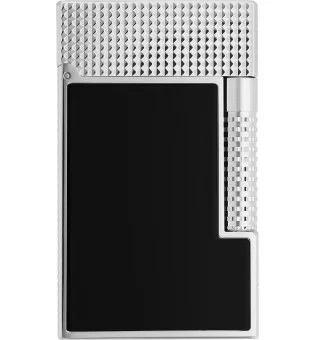 S.T. Dupont Le Grand Lighter Black Lacquer Palladium Diamondhead C23780CL