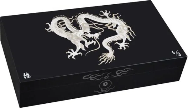Elie Bleu Mother-of-Pearl Dragon Limited Edition Humidor Black
