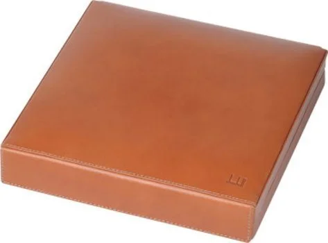 Dunhill Leather Travel Humidor Terracotta