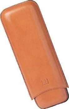 Dunhill Leather Cigar Case for Two Churchills Terracotta