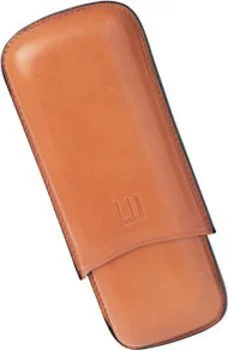 Dunhill Leather Cigar Case for Two Coronas Terracotta