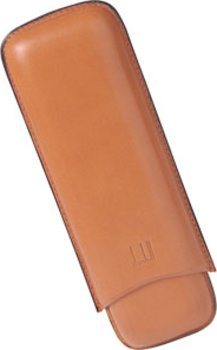 Dunhill Leather Cigar Case for Two Robustos Terracotta