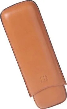 Dunhill Læder Cigar Etui for To Robustos Terracotta