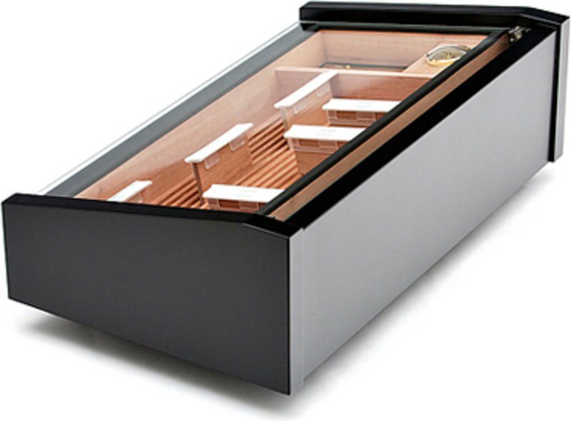 adorini Vega Deluxe Display Humidor Black | Free shipping